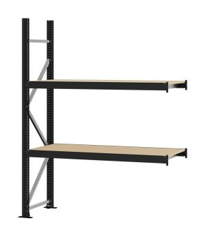 Weitspannregal Anbauregal FORTIS, 2.000×1.500×500 mm, Spanplatte