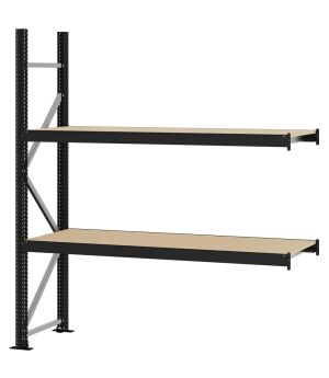 Weitspannregal Anbauregal FORTIS, 2.000×1.750×500 mm, Spanplatte