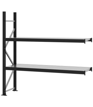 Weitspannregal Anbauregal FORTIS, 2.000×2.000×500 mm, verzinkt