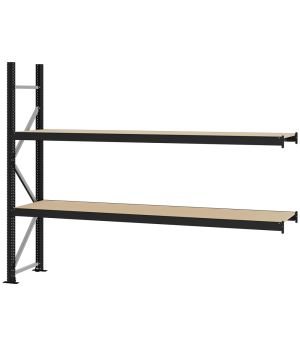 Weitspannregal Anbauregal FORTIS, 2.000×2.500×500 mm, Spanplatte