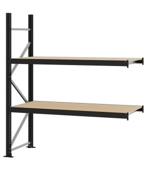 Weitspannregal Anbauregal FORTIS, 2.000×1.750×600 mm, Spanplatte