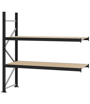 Weitspannregal Anbauregal FORTIS, 2.000×2.000×600 mm, Spanplatte