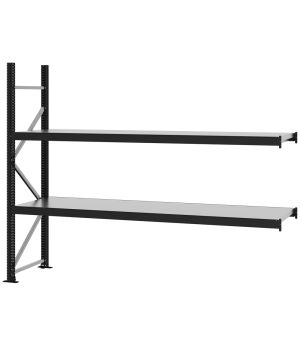 Weitspannregal Anbauregal FORTIS, 2.000×2.500×600 mm, verzinkt
