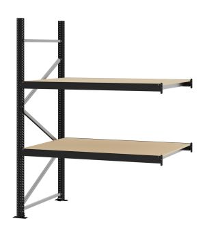 Weitspannregal Anbauregal FORTIS, 2.000×1.500×800 mm, Spanplatte