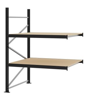 Weitspannregal Anbauregal FORTIS, 2.000×1.500×1.000 mm, Spanplatte