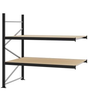 Weitspannregal Anbauregal FORTIS, 2.000×2.000×1.000 mm, Spanplatte