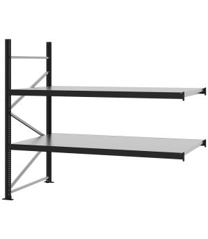 Weitspannregal Anbauregal FORTIS, 2.000×2.250×1.000 mm, verzinkt