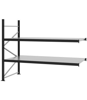 Weitspannregal Anbauregal FORTIS, 2.000×2.500×1.000 mm, verzinkt