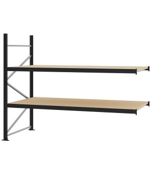 Weitspannregal Anbauregal FORTIS, 2.000×2.500×1.000 mm, Spanplatte