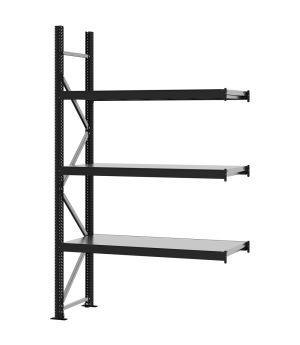 Weitspannregal Anbauregal FORTIS, 2.500×1.500×500 mm, verzinkt