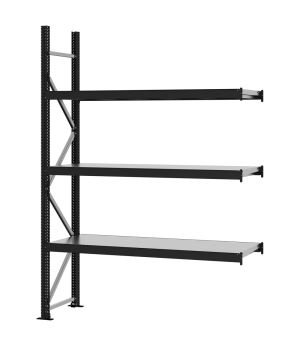 Weitspannregal Anbauregal FORTIS, 2.500×1.750×500 mm, verzinkt