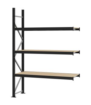 Weitspannregal Anbauregal FORTIS, 2.500×1.750×500 mm, Spanplatte