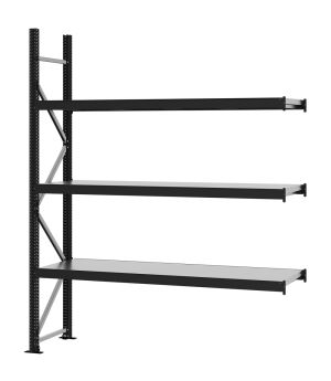 Weitspannregal Anbauregal FORTIS, 2.500×2.000×500 mm, verzinkt
