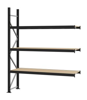 Weitspannregal Anbauregal FORTIS, 2.500×2.000×500 mm, Spanplatte