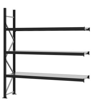 Weitspannregal Anbauregal FORTIS, 2.500×2.250×500 mm, verzinkt