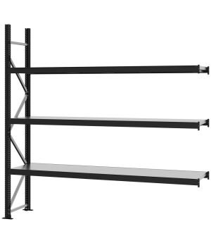 Weitspannregal Anbauregal FORTIS, 2.500×2.500×500 mm, verzinkt