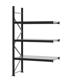 Weitspannregal Anbauregal FORTIS, 2.500×1.500×600 mm, verzinkt