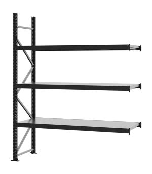 Weitspannregal Anbauregal FORTIS, 2.500×2.000×600 mm, verzinkt