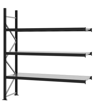 Weitspannregal Anbauregal FORTIS, 2.500×2.250×600 mm, verzinkt