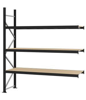 Weitspannregal Anbauregal FORTIS, 2.500×2.250×600 mm, Spanplatte