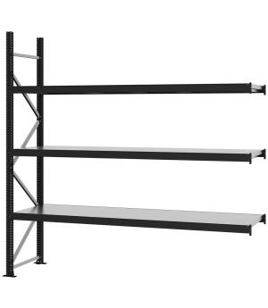 Weitspannregal Anbauregal FORTIS, 2.500×2.500×600 mm, verzinkt