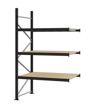 Weitspannregal Anbauregal FORTIS, 2.500×1.500×800 mm, Spanplatte