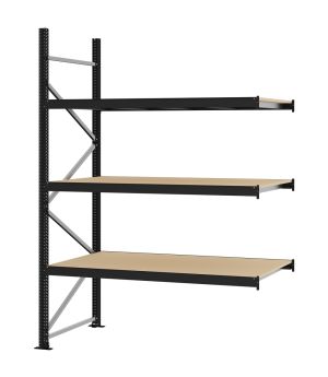 Weitspannregal Anbauregal FORTIS, 2.500×1.750×800 mm, Spanplatte