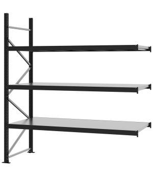 Weitspannregal Anbauregal FORTIS, 2.500×2.250×800 mm, verzinkt