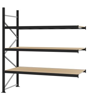 Weitspannregal Anbauregal FORTIS, 2.500×2.250×800 mm, Spanplatte
