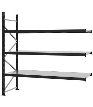 Weitspannregal Anbauregal FORTIS, 2.500×2.500×800 mm, verzinkt