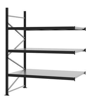 Weitspannregal Anbauregal FORTIS, 2.500×2.000×1.000 mm, verzinkt