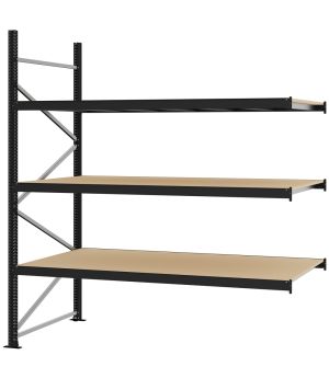 Weitspannregal Anbauregal FORTIS, 2.500×2.250×1.000 mm, Spanplatte