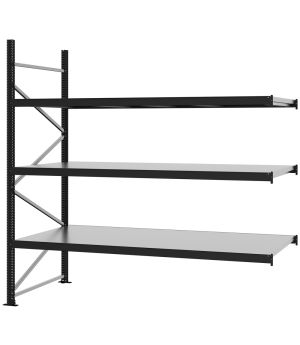Weitspannregal Anbauregal FORTIS, 2.500×2.500×1.000 mm, verzinkt