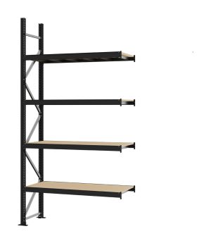 Weitspannregal Anbauregal FORTIS, 3.000×1.500×500 mm, Spanplatte