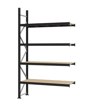 Weitspannregal Anbauregal FORTIS, 3.000×1.750×500 mm, Spanplatte