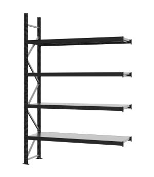 Weitspannregal Anbauregal FORTIS, 3.000×2.000×500 mm, verzinkt