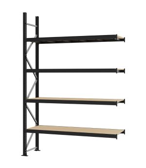 Weitspannregal Anbauregal FORTIS, 3.000×2.000×500 mm, Spanplatte