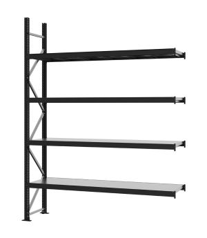 Weitspannregal Anbauregal FORTIS, 3.000×2.250×500 mm, verzinkt