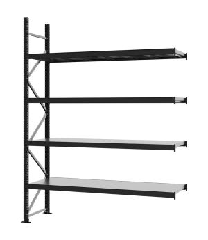 Weitspannregal Anbauregal FORTIS, 3.000×2.250×600 mm, verzinkt
