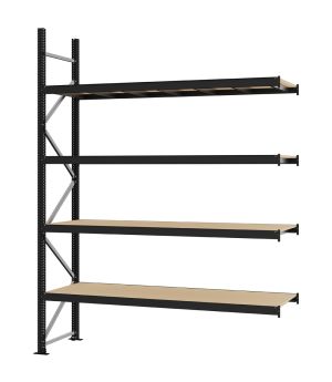Weitspannregal Anbauregal FORTIS, 3.000×2.250×600 mm, Spanplatte