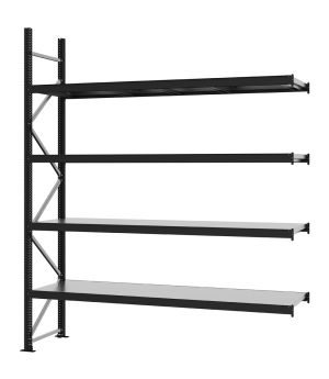 Weitspannregal Anbauregal FORTIS, 3.000×2.500×600 mm, verzinkt