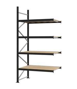 Weitspannregal Anbauregal FORTIS, 3.000×1.500×800 mm, Spanplatte