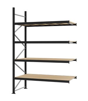 Weitspannregal Anbauregal FORTIS, 3.000×2.000×800 mm, Spanplatte