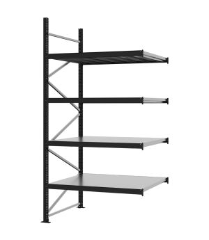 Weitspannregal Anbauregal FORTIS, 3.000×1.500×1.000 mm, verzinkt