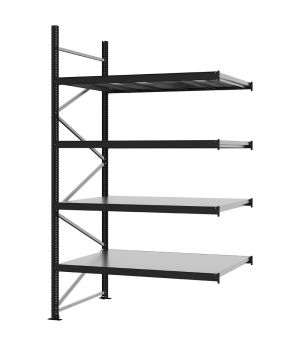 Weitspannregal Anbauregal FORTIS, 3.000×1.750×1.000 mm, verzinkt