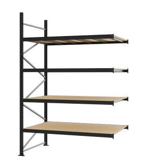 Weitspannregal Anbauregal FORTIS, 3.000×2.000×1.000 mm, Spanplatte