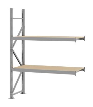Weitspannregal Anbauregal FORTIS, 2.000×1.500×500 mm, Spanplatte