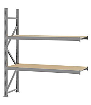 Weitspannregal Anbauregal FORTIS, 2.000×1.750×500 mm, Spanplatte