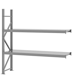 Weitspannregal Anbauregal FORTIS, 2.000×2.000×500 mm, verzinkt