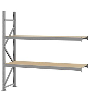 Weitspannregal Anbauregal FORTIS, 2.000×2.000×500 mm, Spanplatte